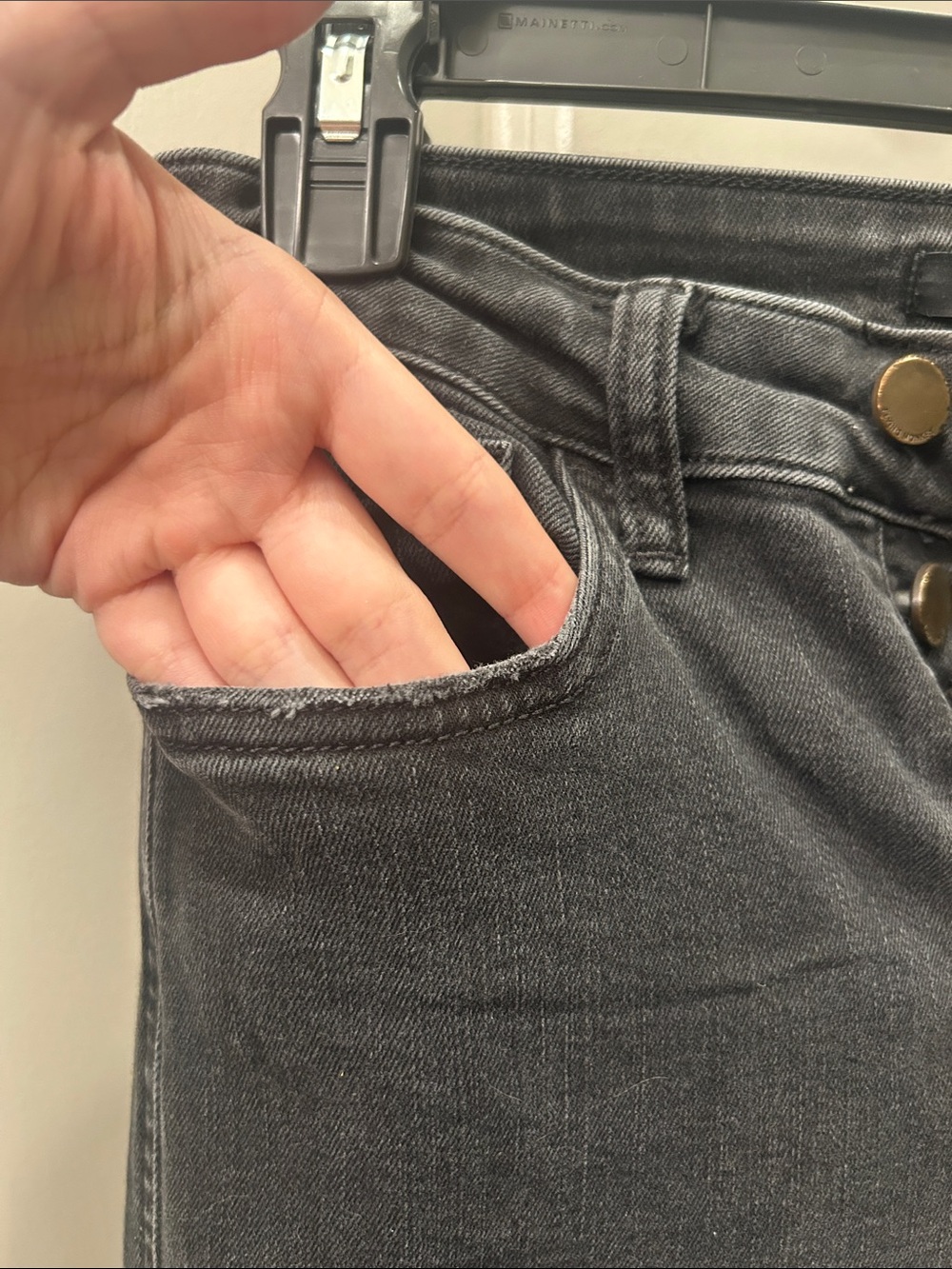 Flying Monkey Black High-Rise Flare Jeans with Button Front - Picture 5 of 8
